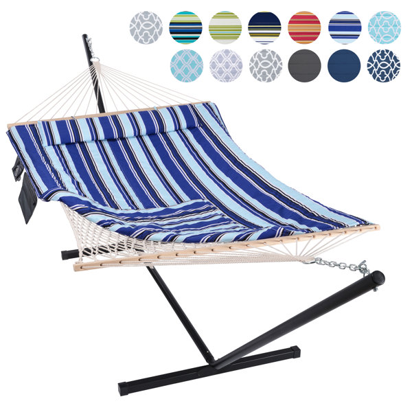 Sol 72 Outdoor™ Mejias 2 Person Spreader Bar Hammock with Stand